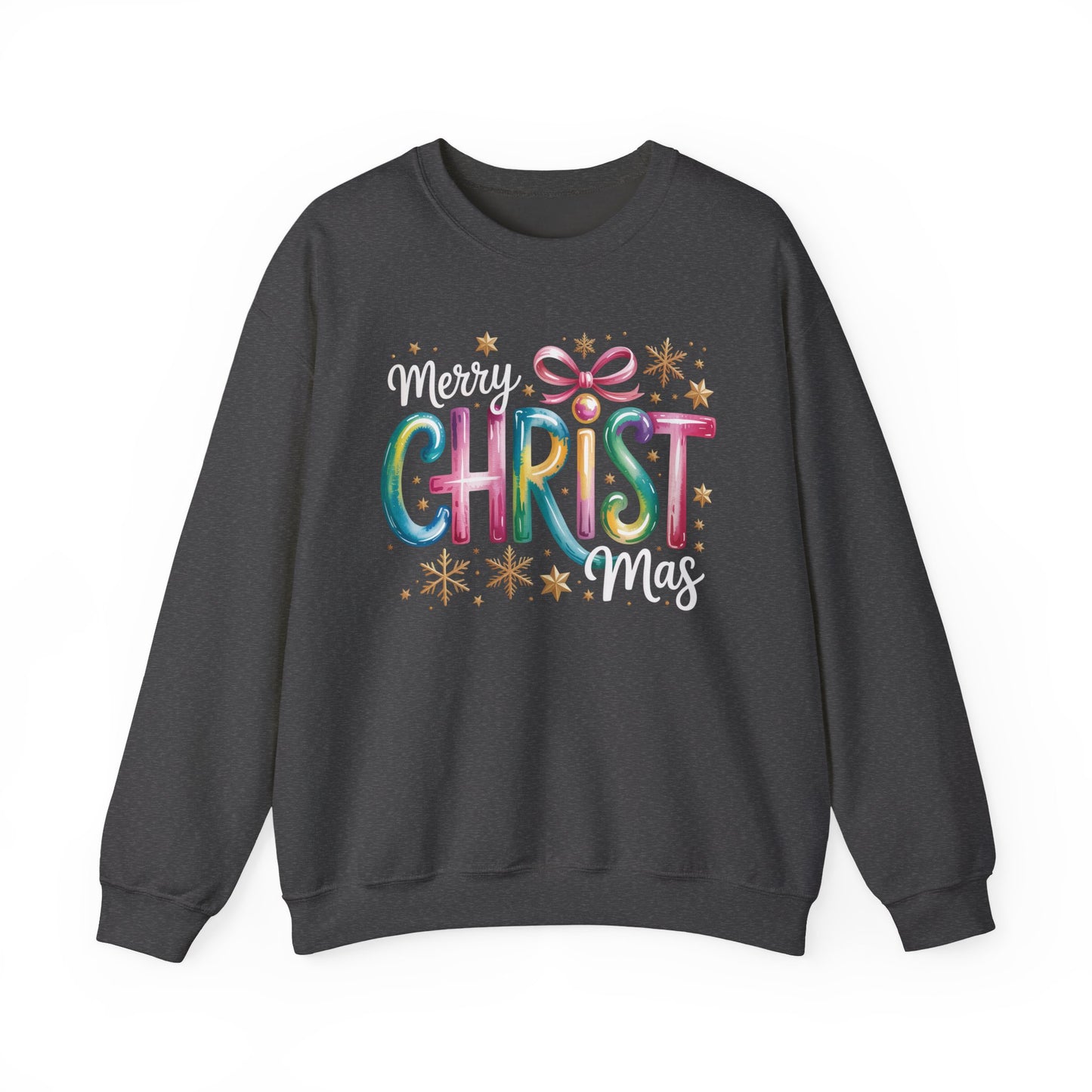 🎄🌈 Merry Christmas Rainbow Sweatshirt – Colorful Holiday Cheer ✨