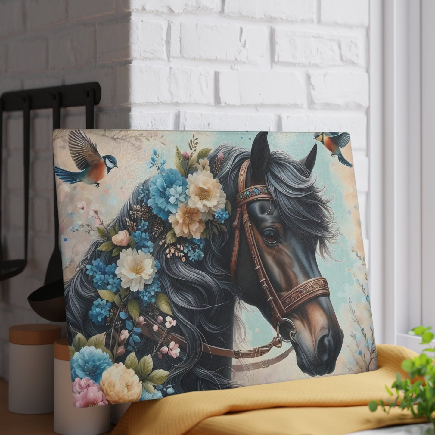 Hermosa tabla de cortar marrón, tabla de cortar de vidrio templado, tabla de charcutería, tabla de cortar, regalo de inauguración de la casa, tabla de cortar personalizada