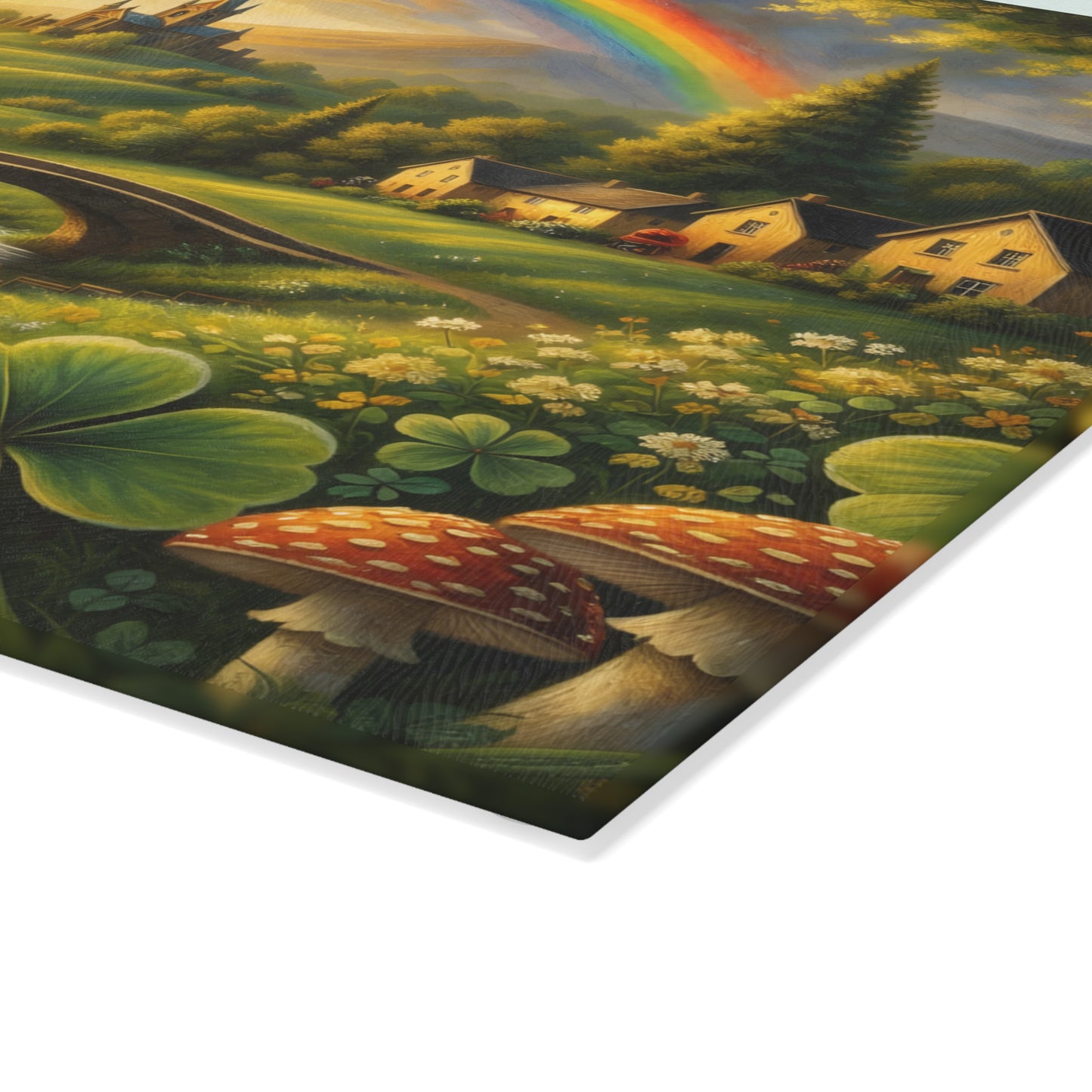 Emerald Valley Rainbow Glass Cutting Board – St. Patrick’s Day Kitchen Décor