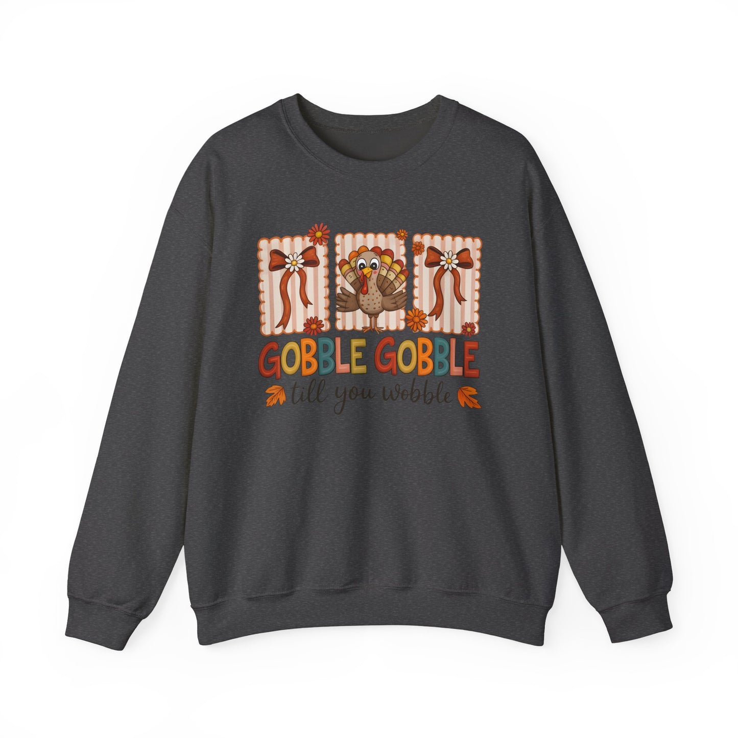 🦃✨ Gobble Gobble Till You Wobble Sweatshirt – Cute Turkey Fall Vibes 🍁🧡