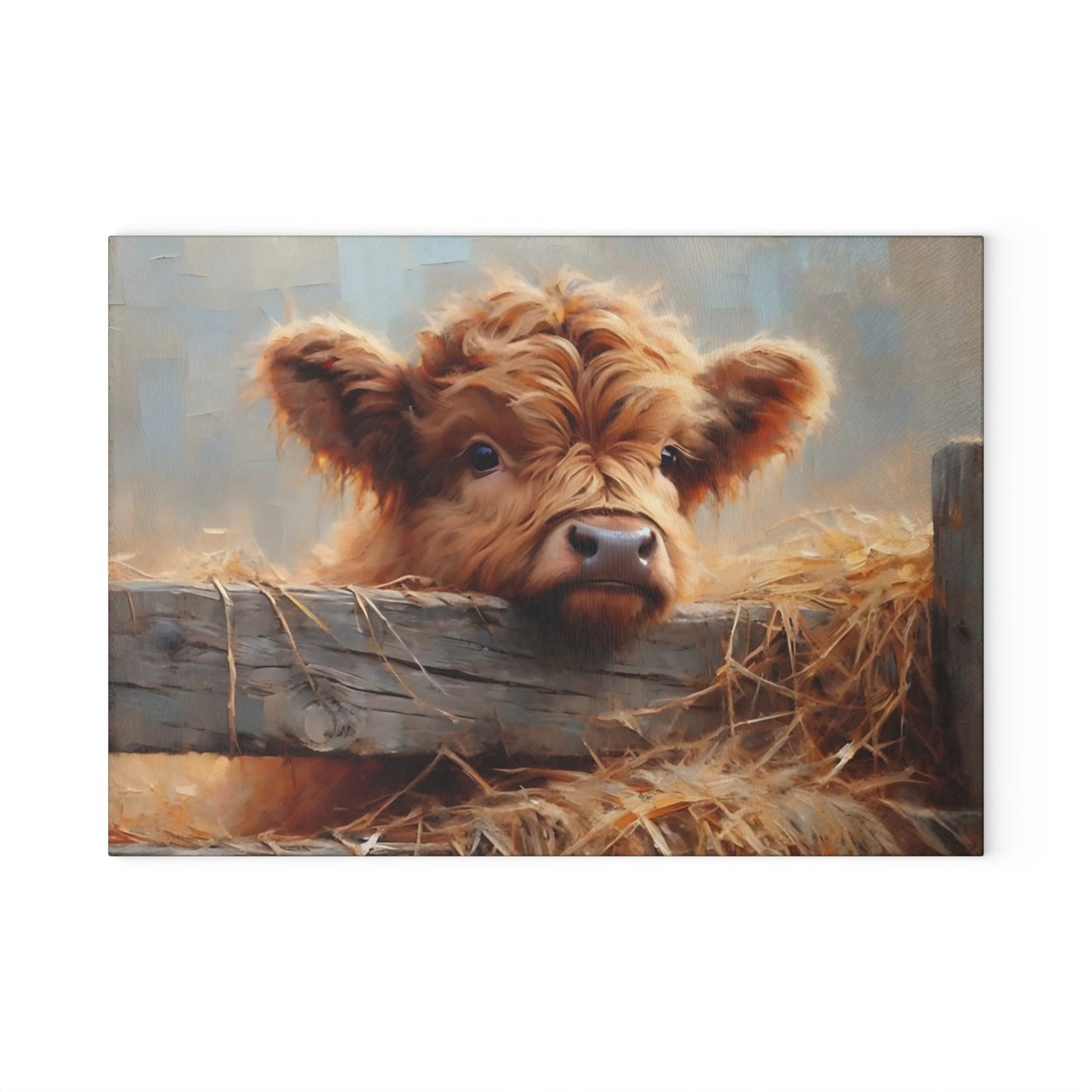 🐮 Rustic Highland Calf Cutting Board – Farmhouse Charm with a Cozy Country Feel