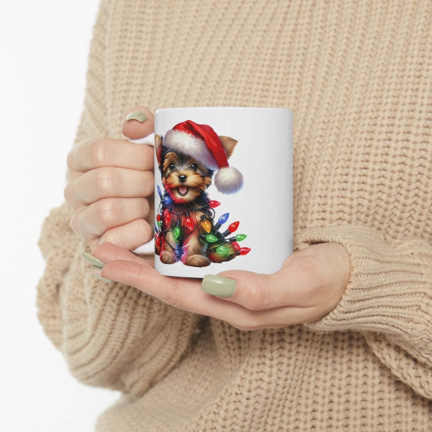 🎄 Yorkshire Terrier Christmas Mug – Holiday Cheer Wrapped in Puppy Cuteness 🎅