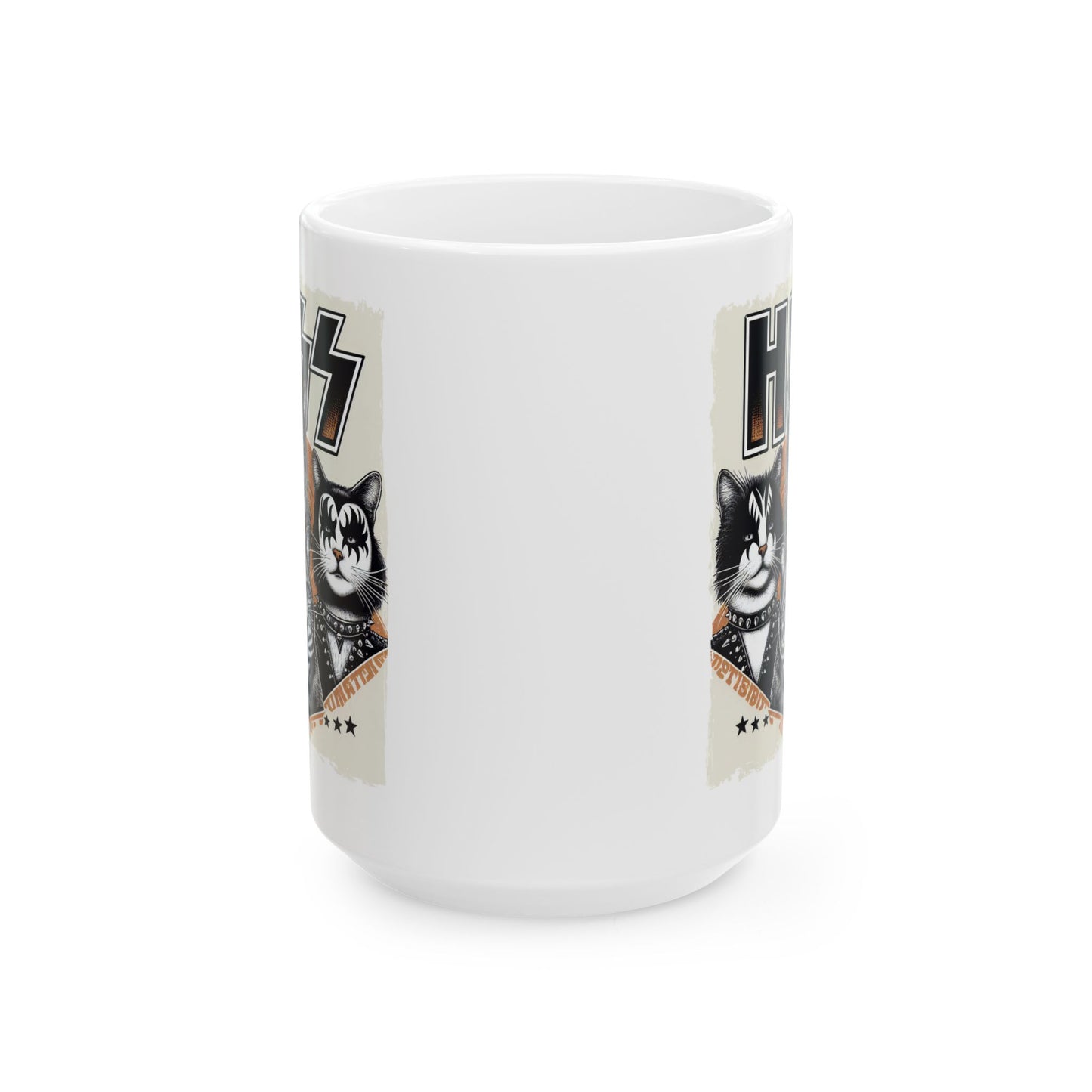 🎸🐾 "HISS" Rock Band Cat Mug – Purrfectly Loud, Proud & Hilarious 🐾🎸