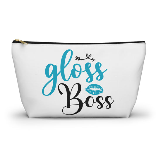 Accessory Pouch – "Gloss Boss" Teal Makeup Bag