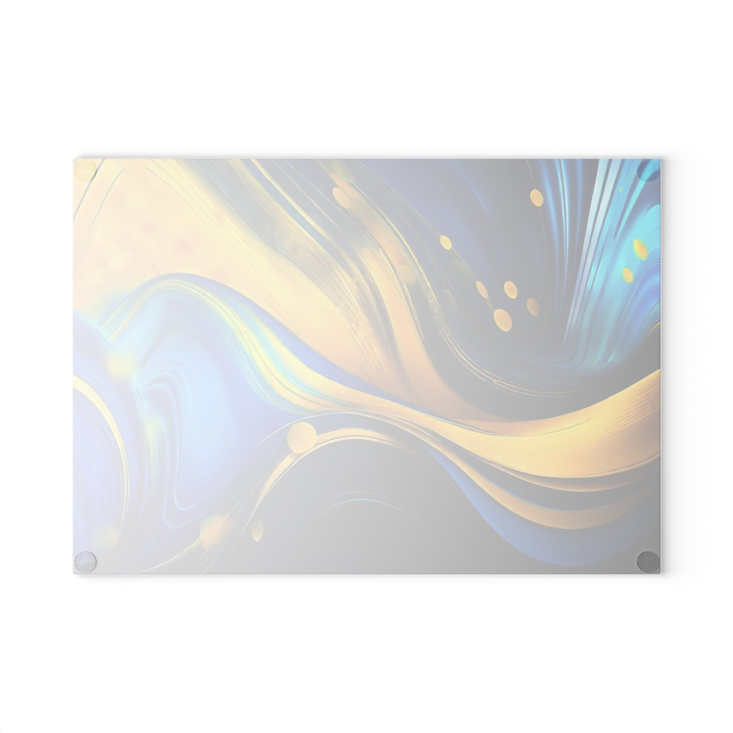 💙💛 Blue & Gold Abstract Cutting Board – Modern Elegance for Your Kitchen ✨