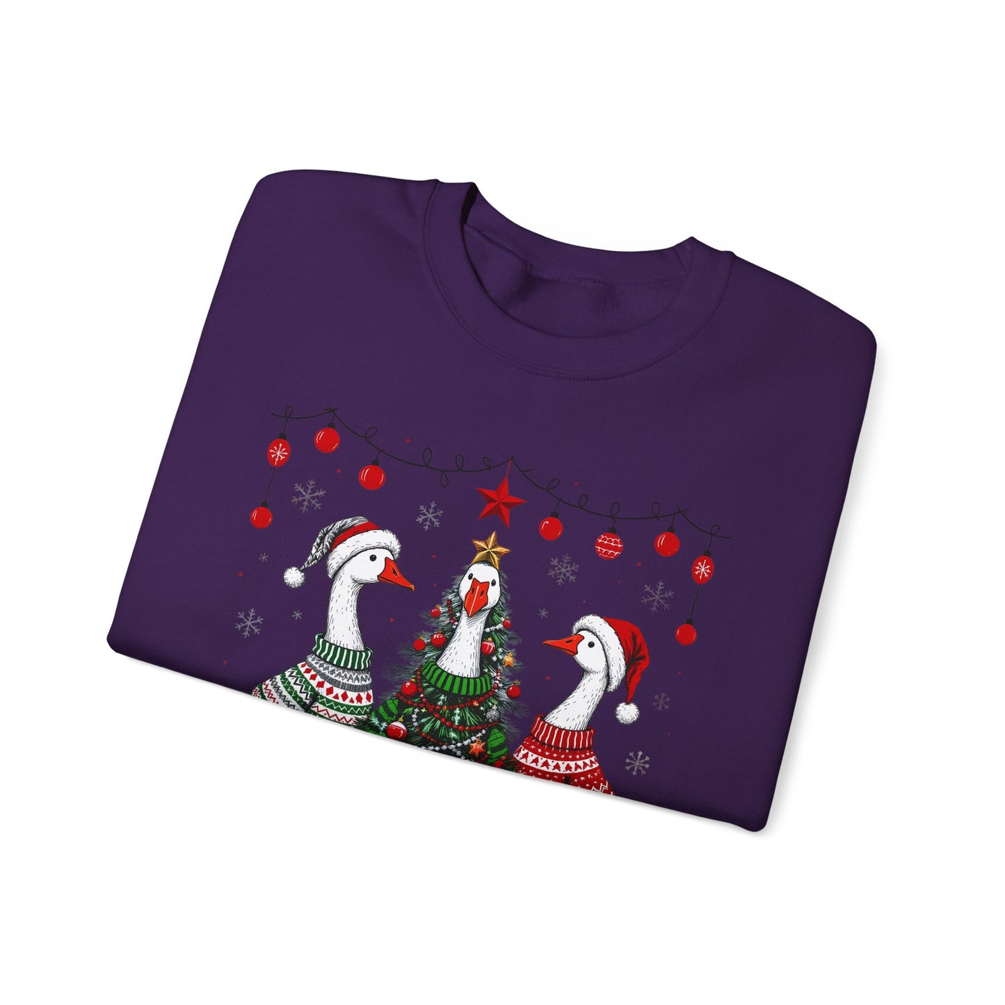 🎄🪿 Goosemas Sweater Flock Sweatshirt – Festive Geese in Cozy Knits
