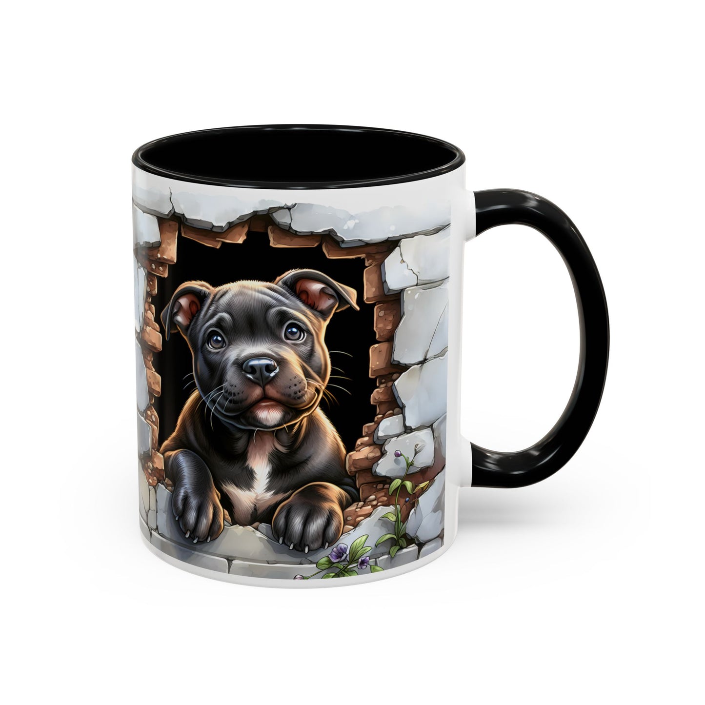 🐶☕ Pit Bull Puppy Accent Mug – Cute Breakthrough Pup Design ✨