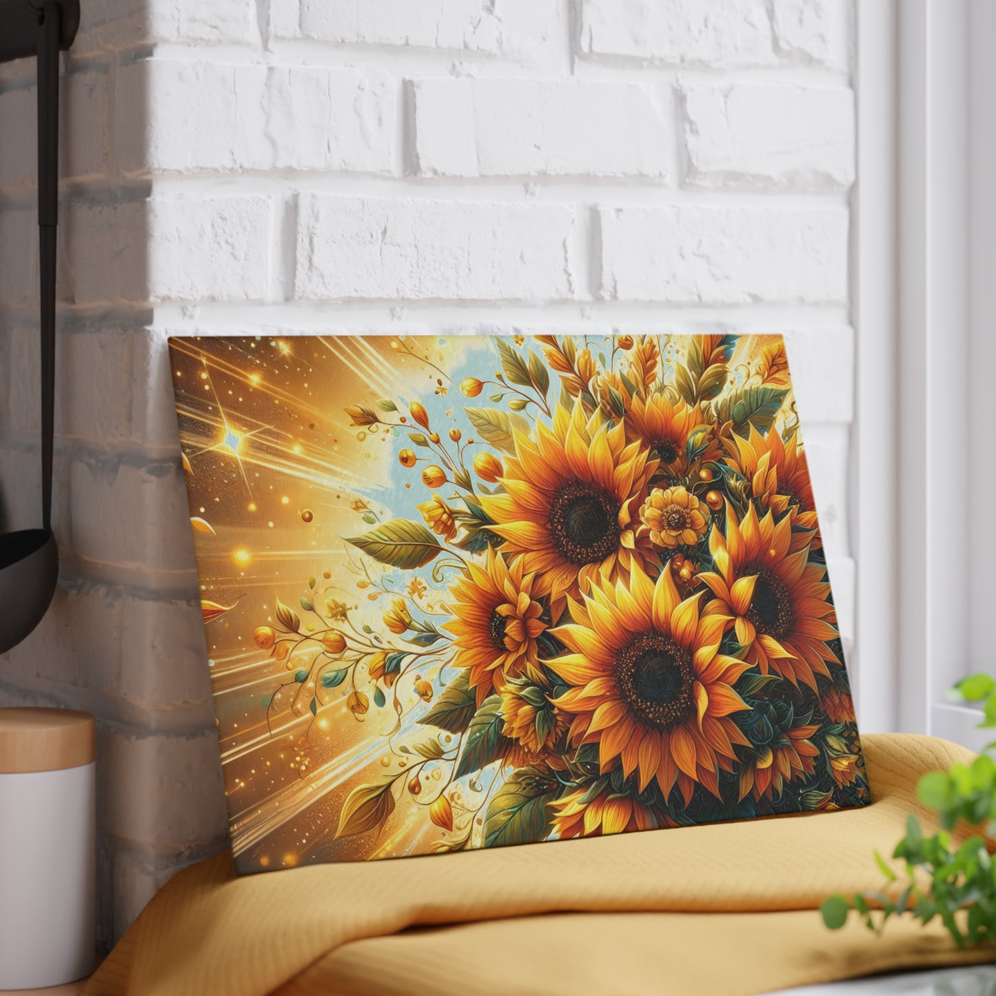🌻 Sunflower Radiance Cutting Board – Brighten Your Kitchen with Golden Charm ☀️