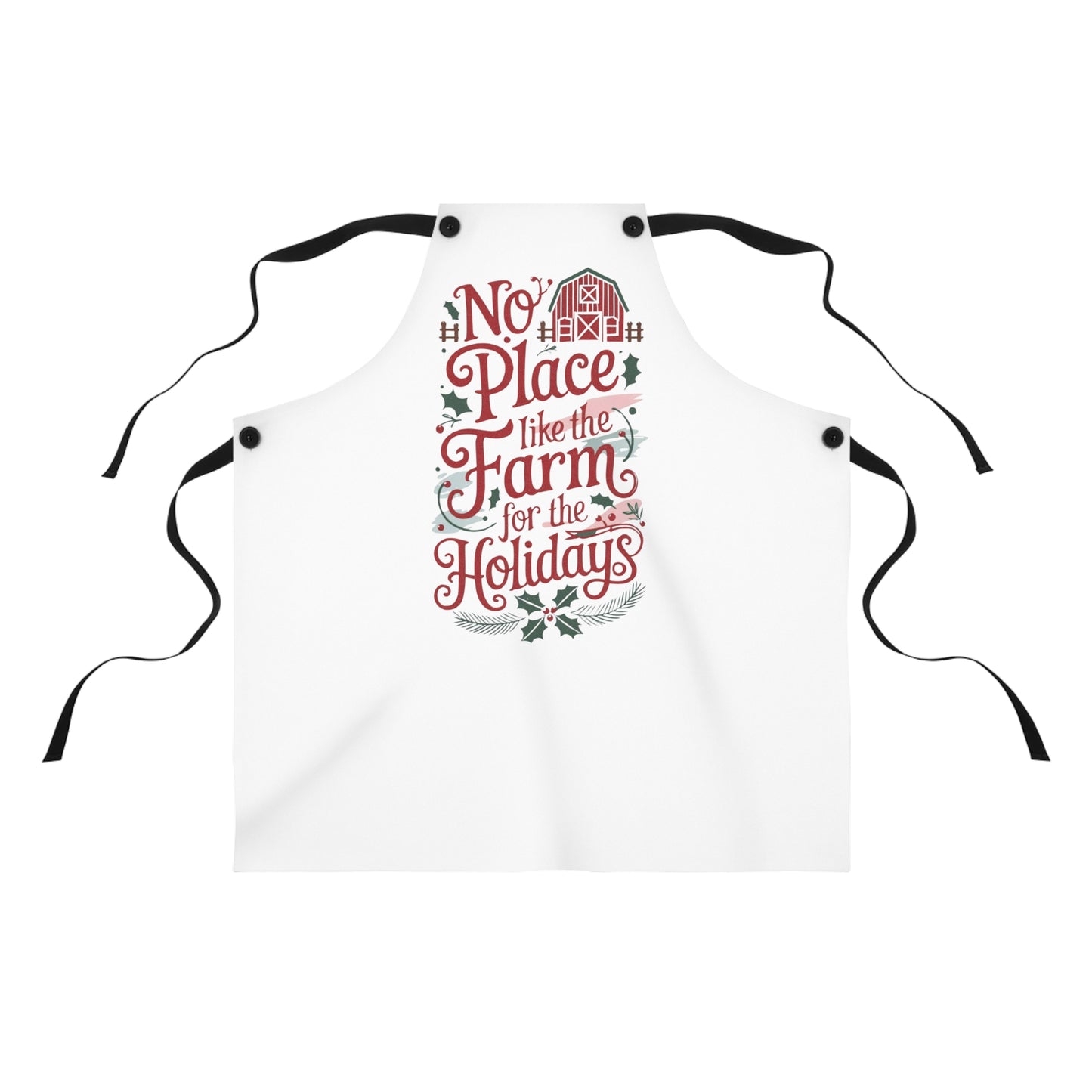 🎄🚜 “Farm for the Holidays” Christmas Apron – Cozy Country Baking Vibes