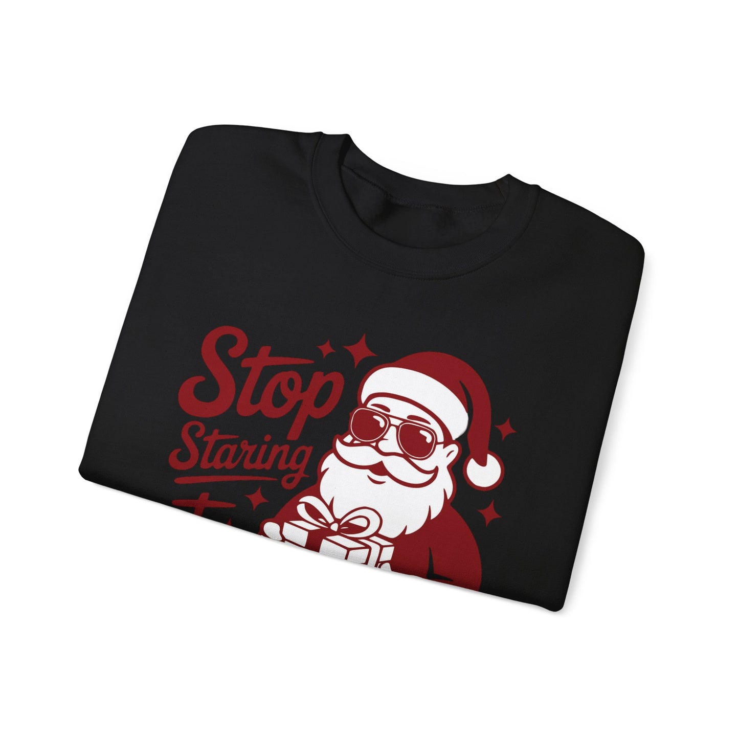 🎅🤣 Stop Staring at My Package Sweatshirt – Funny Santa Holiday Pullover
