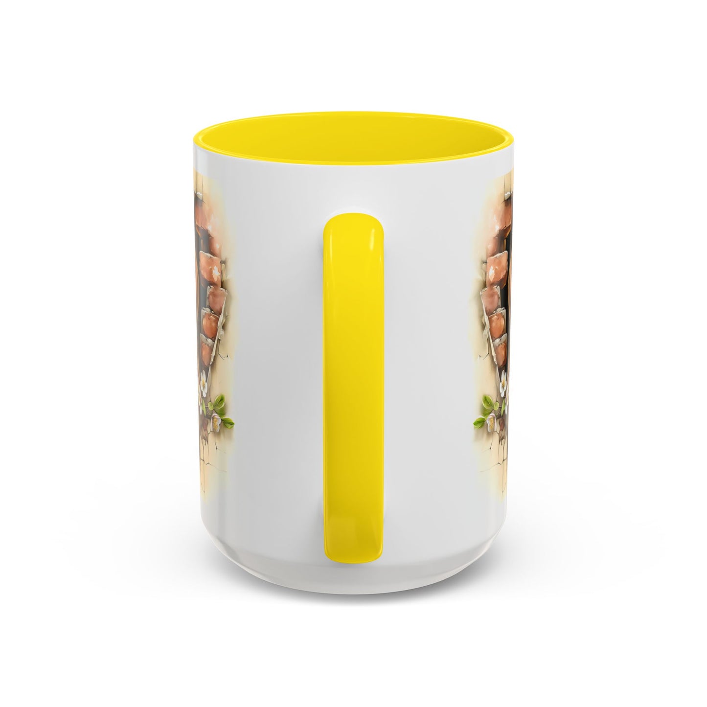 🐶☕ Labrador Puppy Peek Accent Mug – Sweet Yellow Lab Lover Gift ✨💛