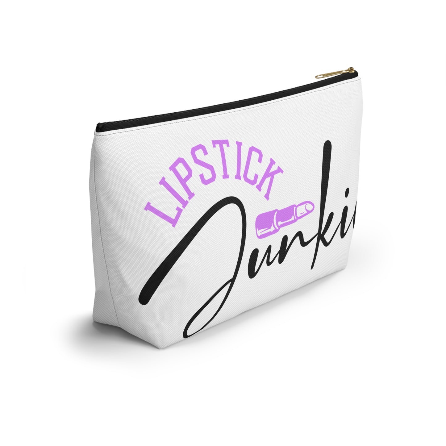 Accessory Pouch – "Lipstick Junkie" Purple Makeup Bag