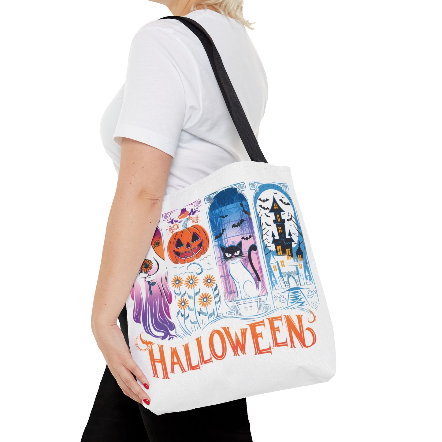 🎃 Haunted Halloween Tote Bag – Spooky Style with Autumn Vibes 👻
