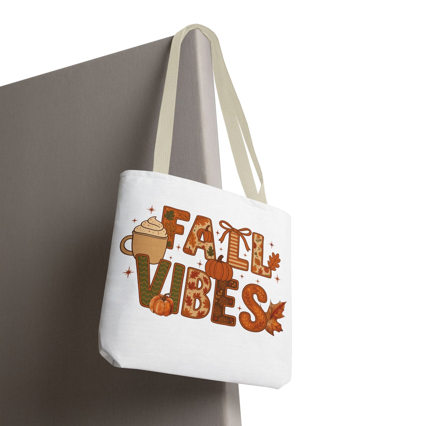 🍁 Fall Vibes Tote Bag – Cozy Comfort for Your Autumn Adventures 🎃☕