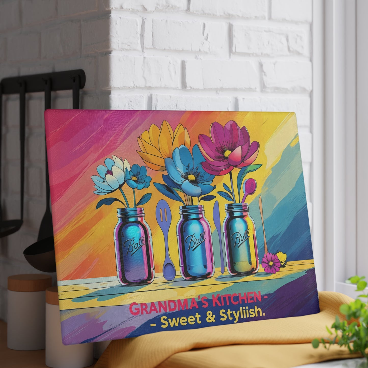 🌈 Grandma’s Kitchen Cutting Board – Sweet & Stylish