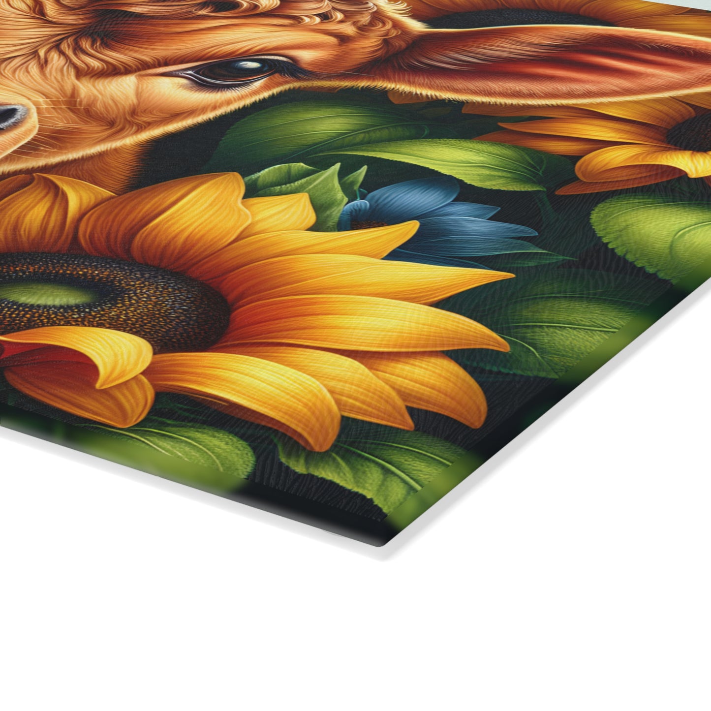 🌻 Sunflower Calf Cutting Board – Cozy Farmhouse Charm with a Blooming Touch 🐮
