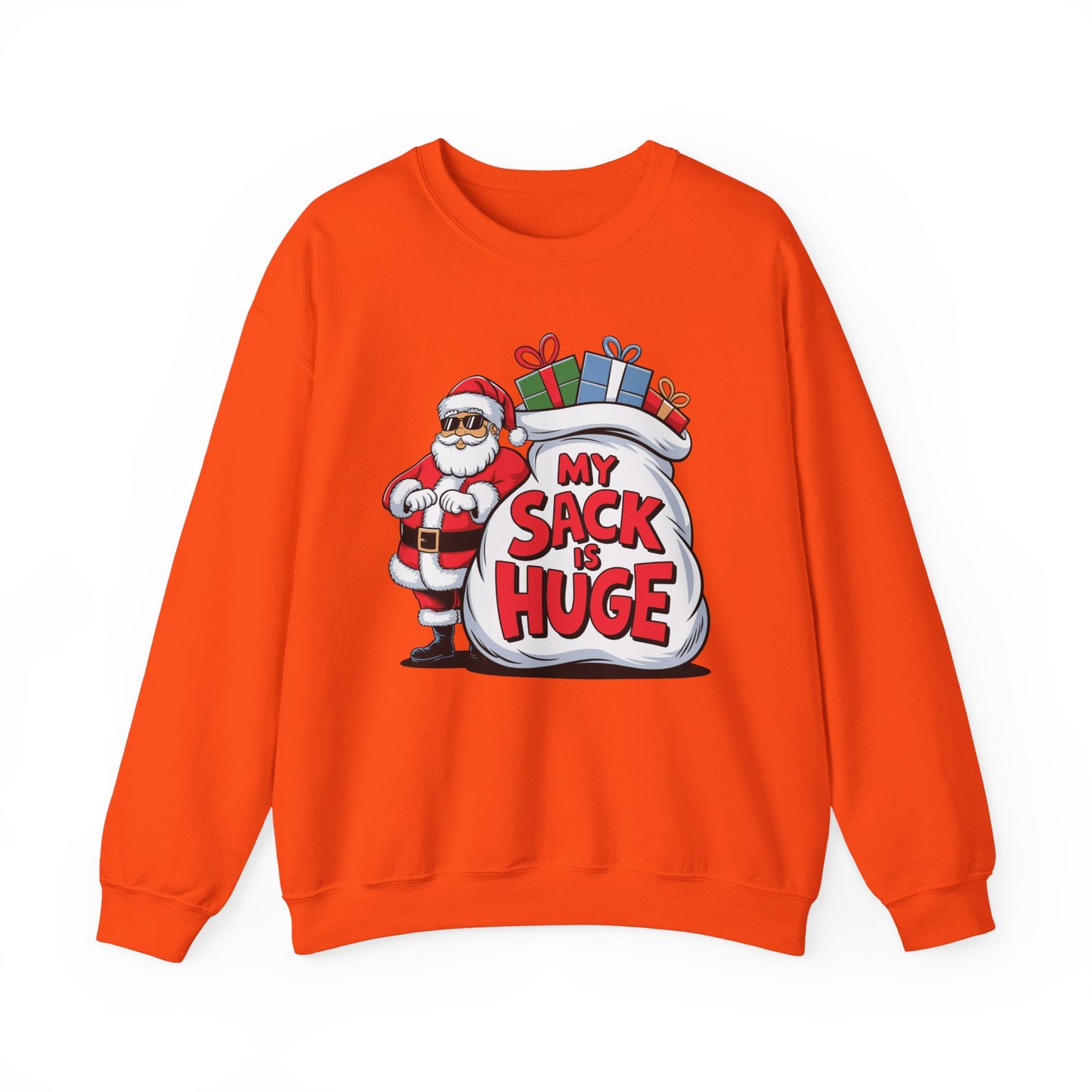 🎅😂 My Sack Is Huge Sweatshirt – Funny Santa Christmas Pullover for Men