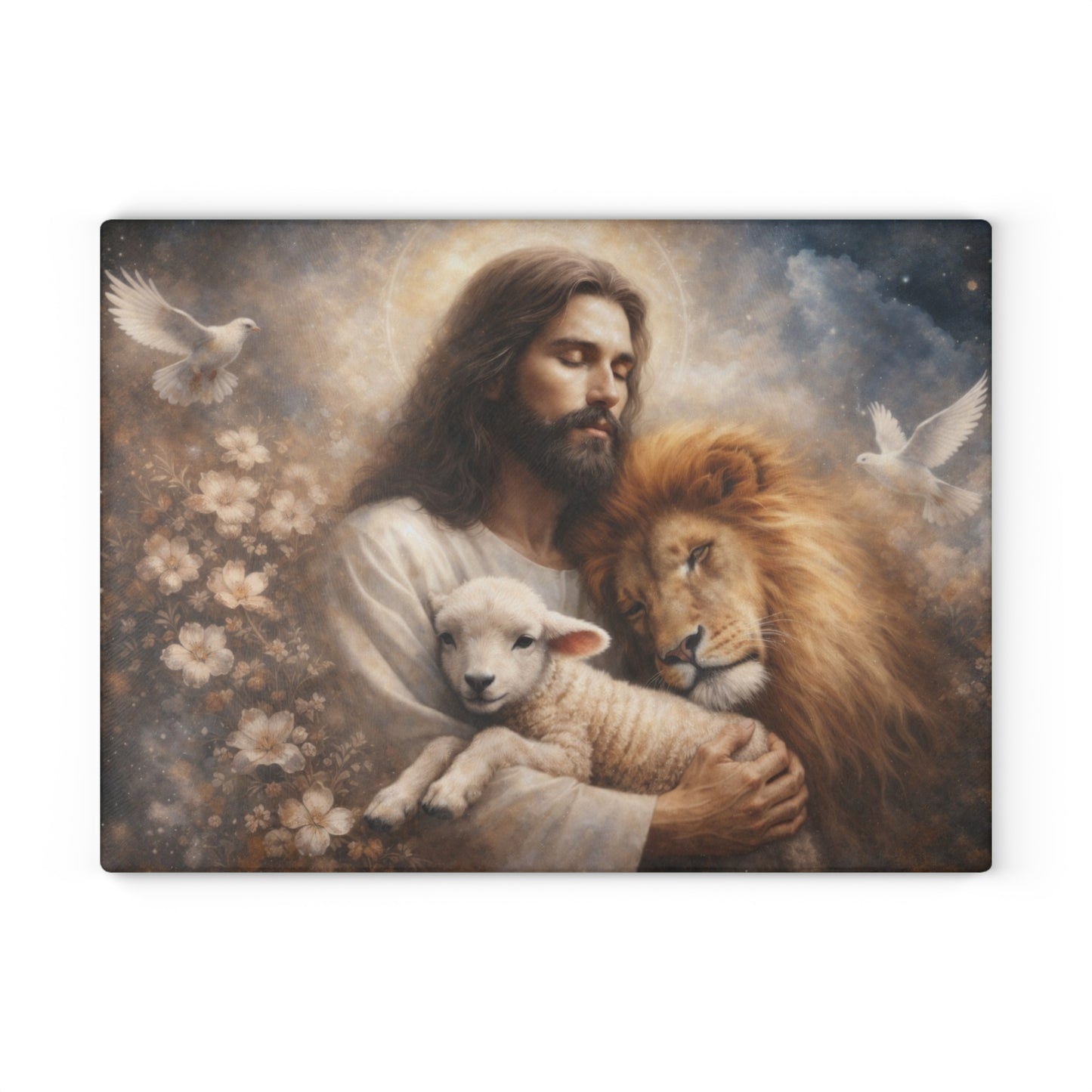 Jesus Cutting Board, Tempered Glass Cutting Board, Charcuterie Board, Chopping Board, Housewarming Gift, Custom cutting board