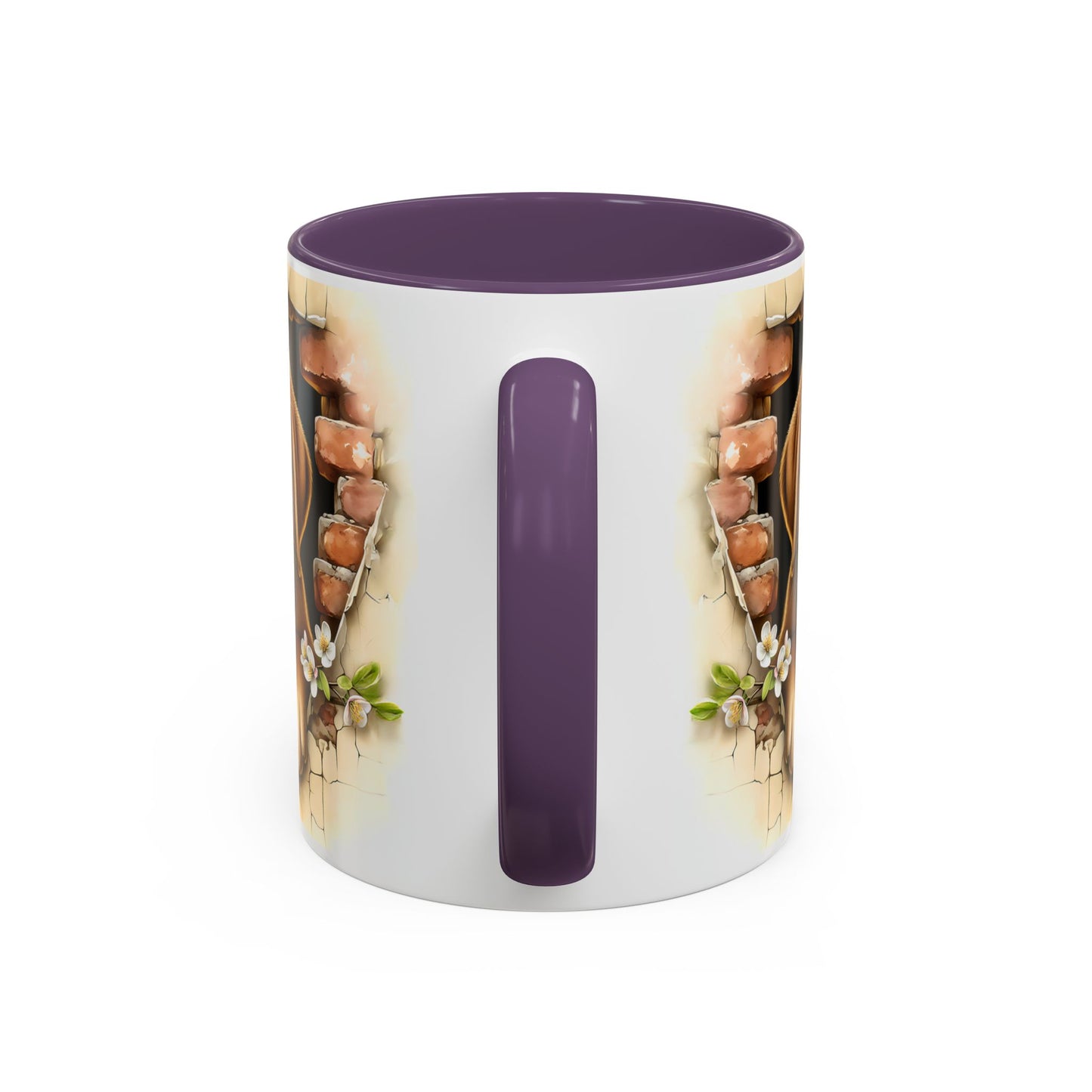 🐶☕ Labrador Puppy Peek Accent Mug – Sweet Yellow Lab Lover Gift ✨💛