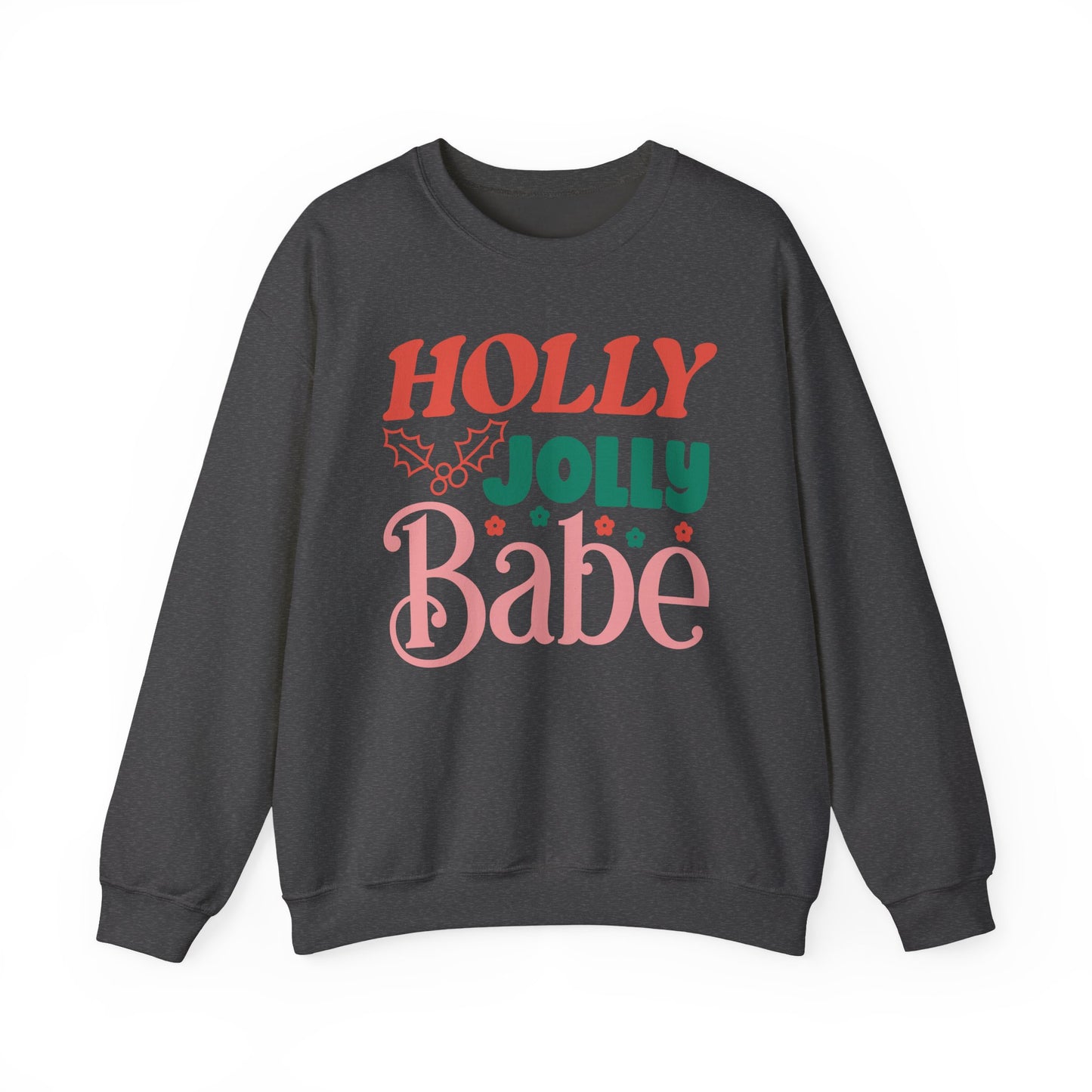 🎀✨ Holly Jolly Babe Retro Crewneck – Cute, Cozy & Festive