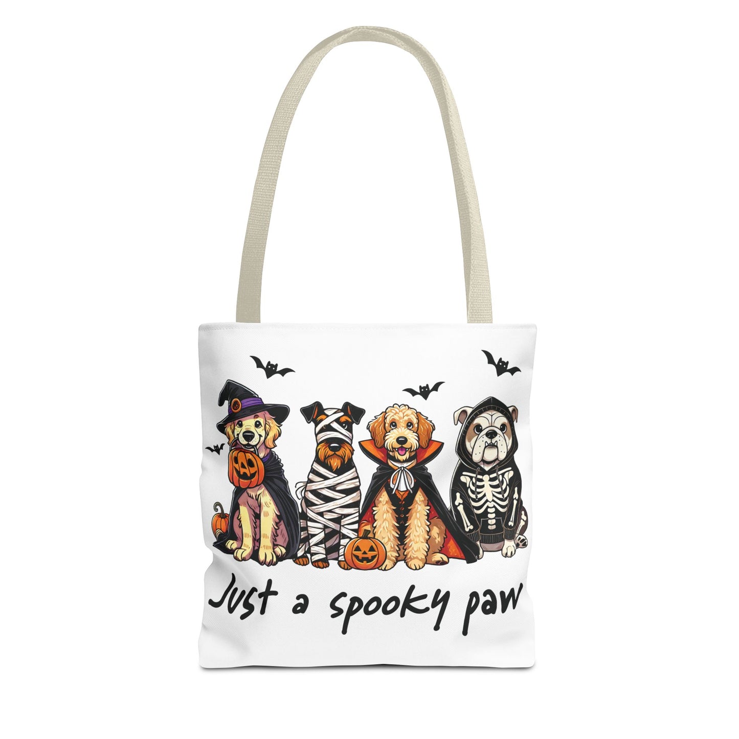 🐾 Spooky Paws Halloween Tote Bag – Doggone Cute Halloween Style 🎃