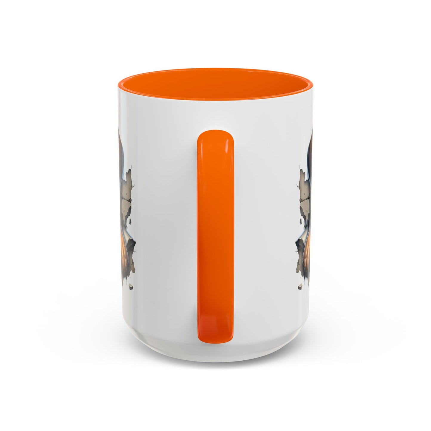 🧡 Boxer Puppy Accent Mug – Adorable Peek-Through Cup for Dog Lovers