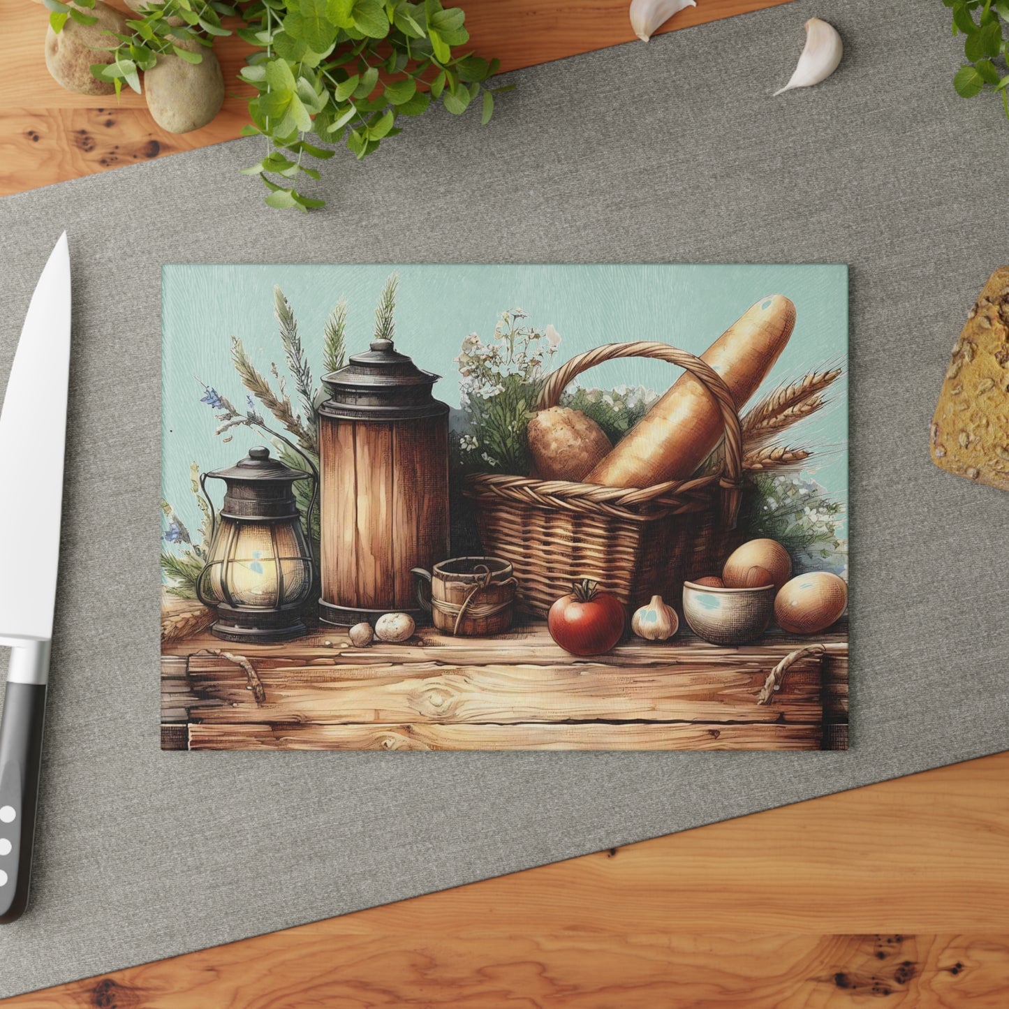 Tabla de cortar de vidrio, tabla de charcutería, tabla de cortar única, tabla de cortar de vidrio templado, regalo de inauguración de la casa, tabla de cortar personalizada