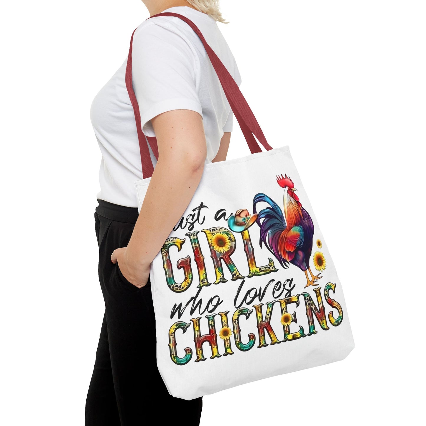 🐔 Solo una chica que ama las gallinas: Bolsa de tela estilo granja para amantes de las gallinas