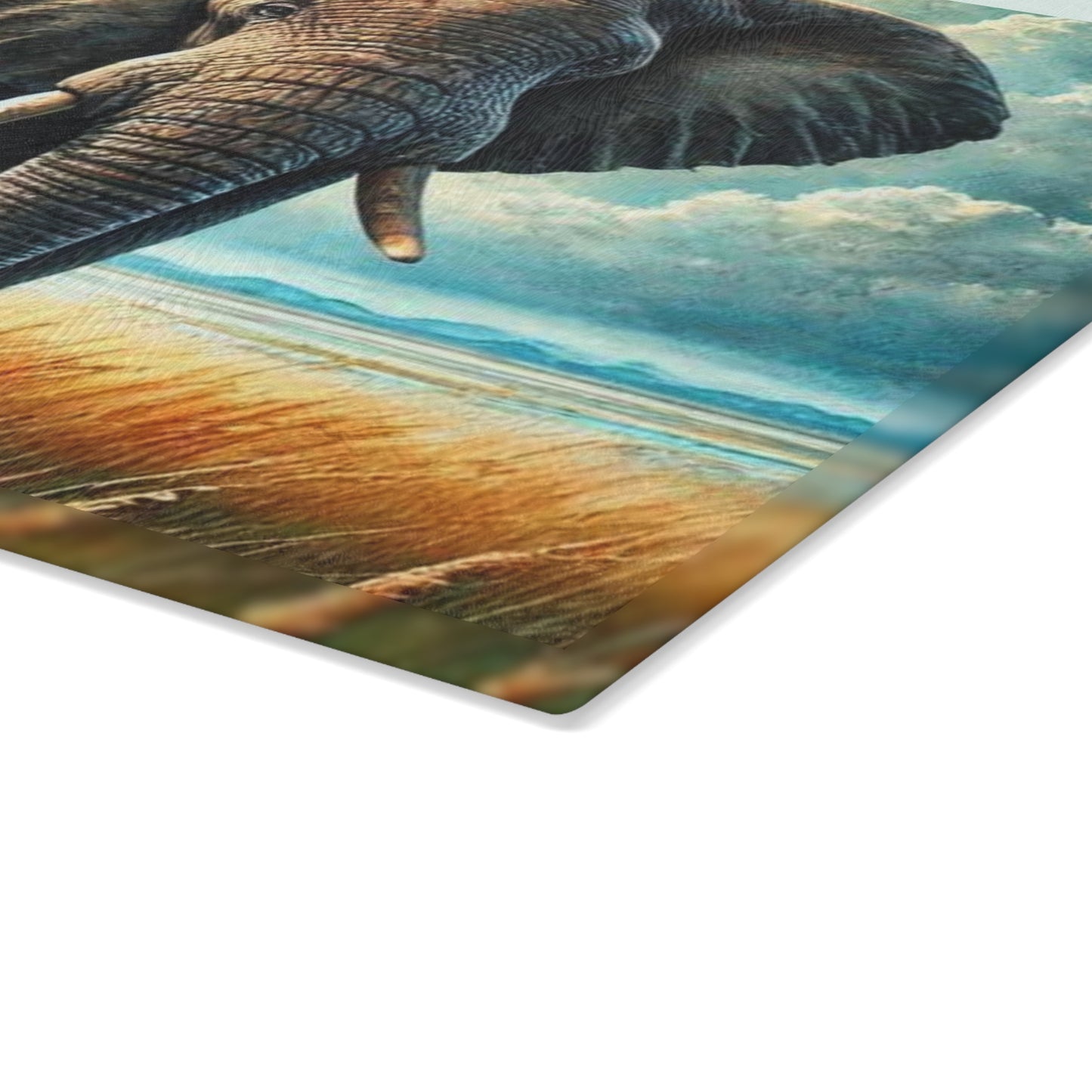 Tabla de cortar de vidrio con forma de elefante, regalo de boda, decoración de cocina única, decoración de cocina con forma de elefante, regalo de fin de vida, regalo para amantes de los elefantes, personalizado