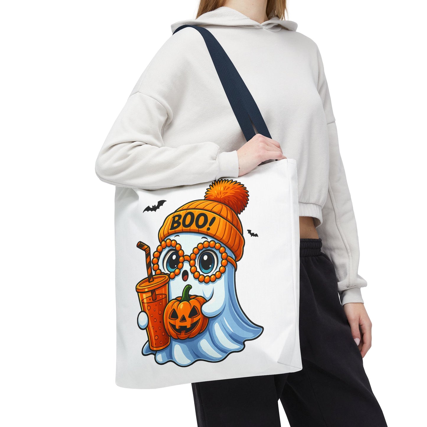👻 Boo-tiful Ghost Tote Bag – Spooky Cute Halloween Vibes 🎃👜