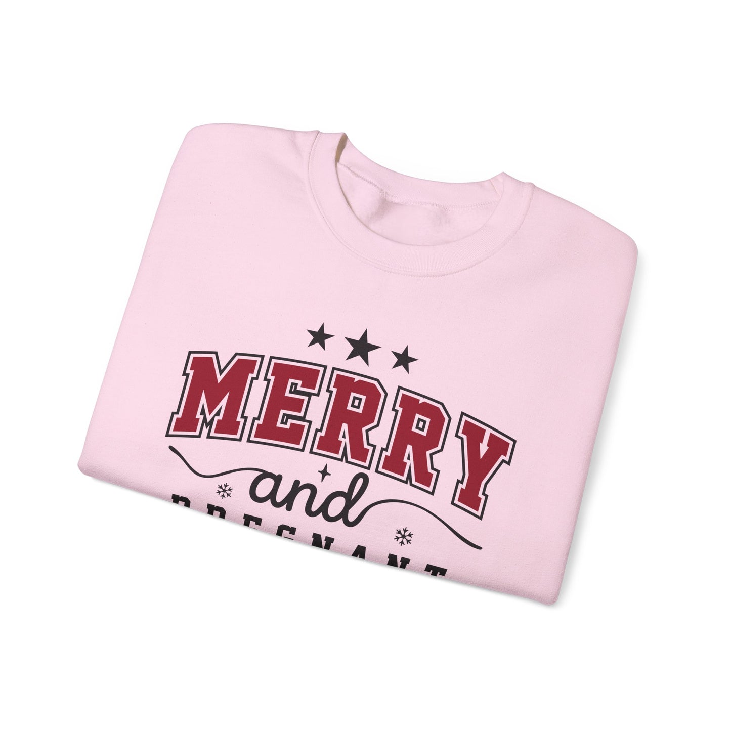 🎄👣 Merry Little Kicking Feet Christmas Maternity Sweatshirt – Cute Holiday Pregnancy Crewneck