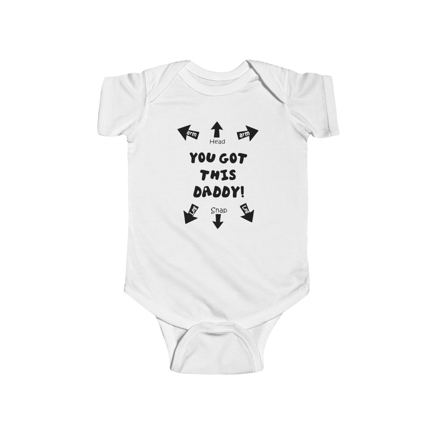 You Got This Daddy Baby Onesie | Funny New Dad Bodysuit with Arrows | Organic Option Available