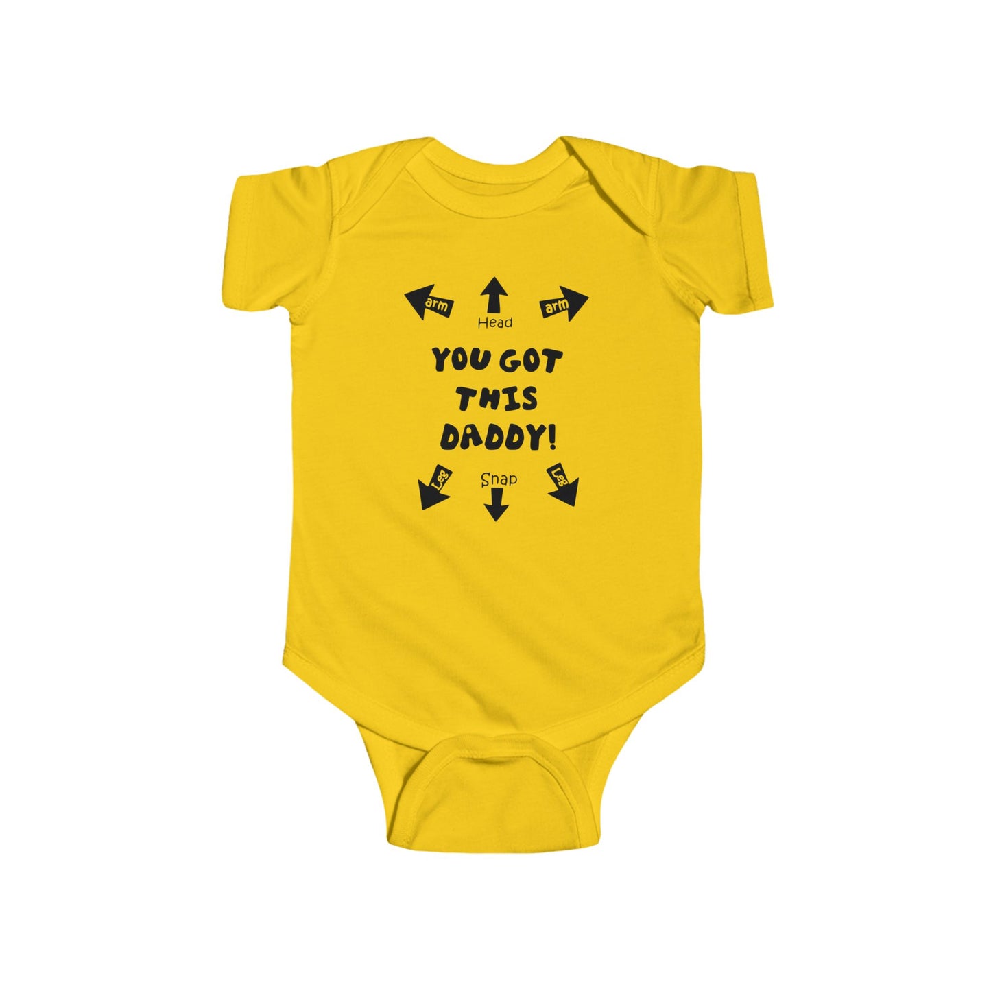 You Got This Daddy Baby Onesie | Funny New Dad Bodysuit with Arrows | Organic Option Available