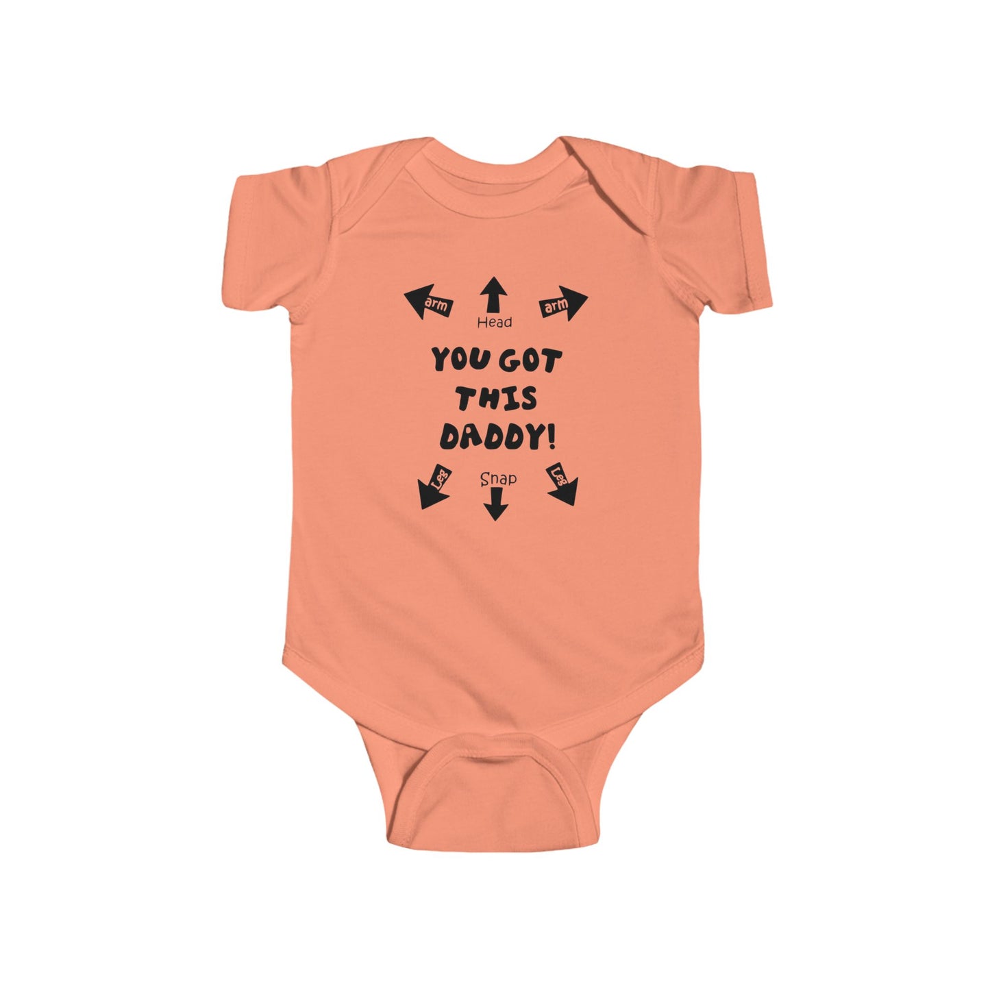 You Got This Daddy Baby Onesie | Funny New Dad Bodysuit with Arrows | Organic Option Available