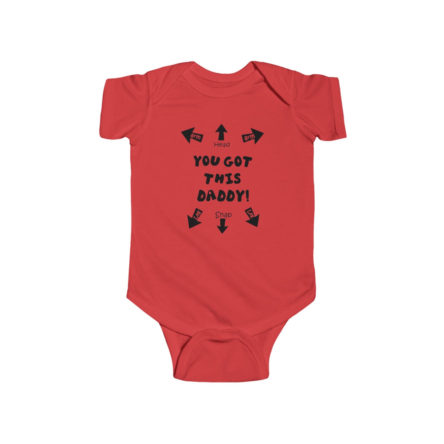 You Got This Daddy Baby Onesie | Funny New Dad Bodysuit with Arrows | Organic Option Available