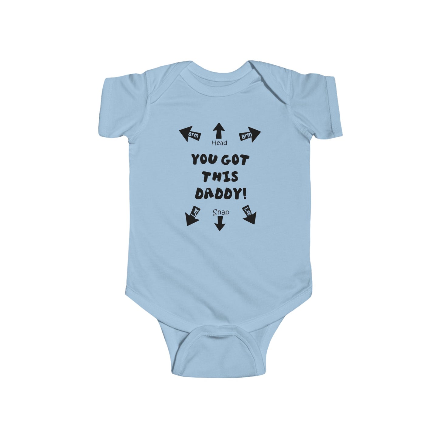 You Got This Daddy Baby Onesie | Funny New Dad Bodysuit with Arrows | Organic Option Available