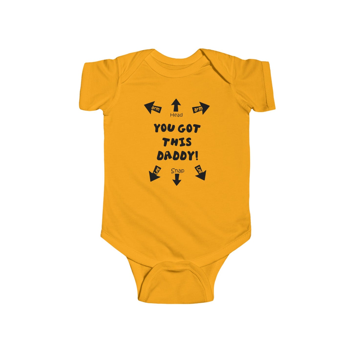 You Got This Daddy Baby Onesie | Funny New Dad Bodysuit with Arrows | Organic Option Available