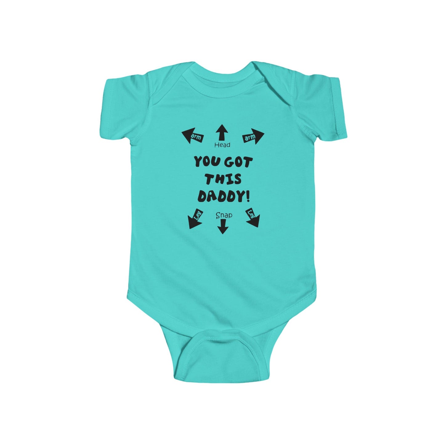 You Got This Daddy Baby Onesie | Funny New Dad Bodysuit with Arrows | Organic Option Available