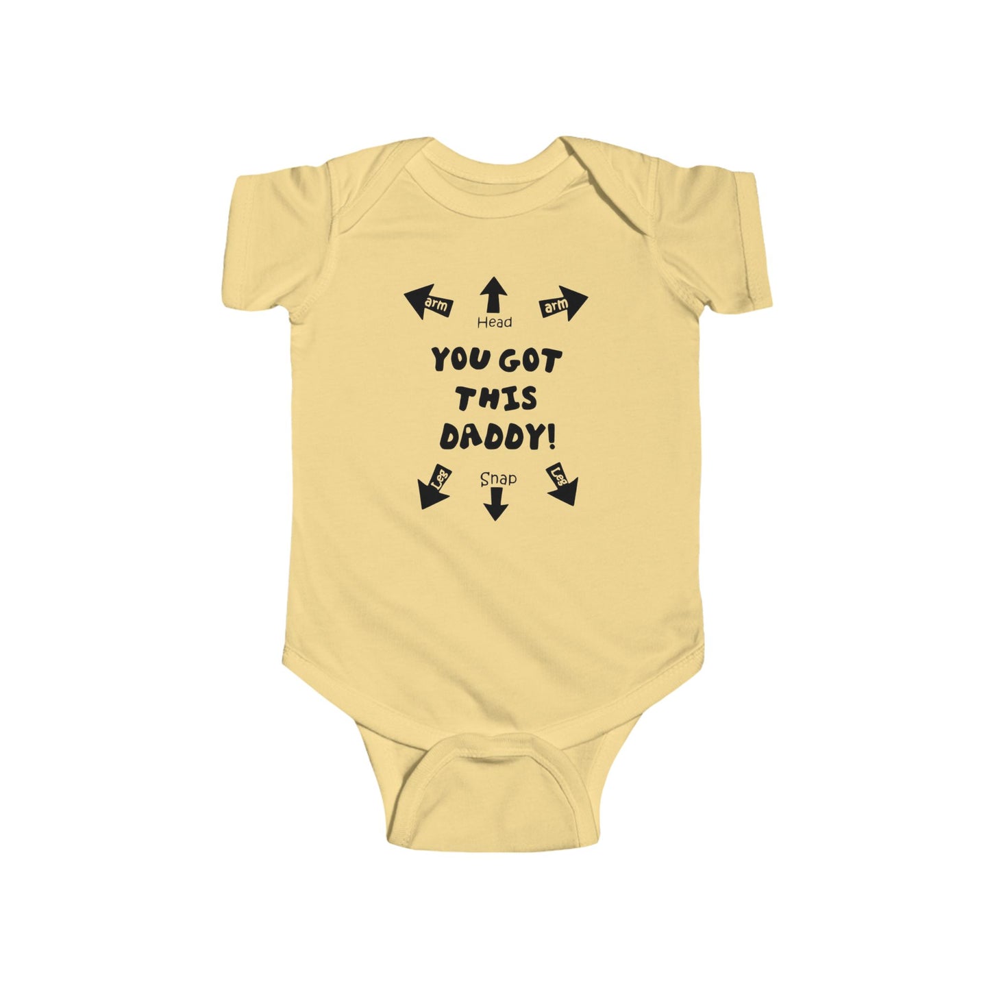 You Got This Daddy Baby Onesie | Funny New Dad Bodysuit with Arrows | Organic Option Available
