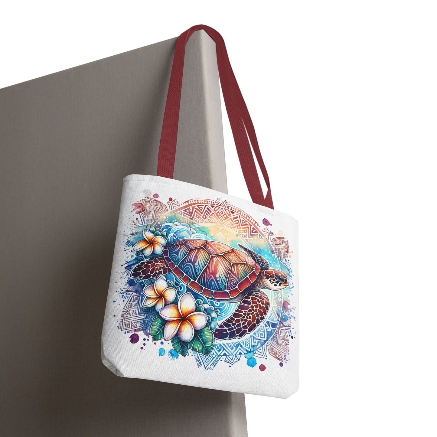 🐢 Vibrant Tribal Sea Turtle Tote Bag – Ocean Beauty Meets Island Vibes 🌊👜