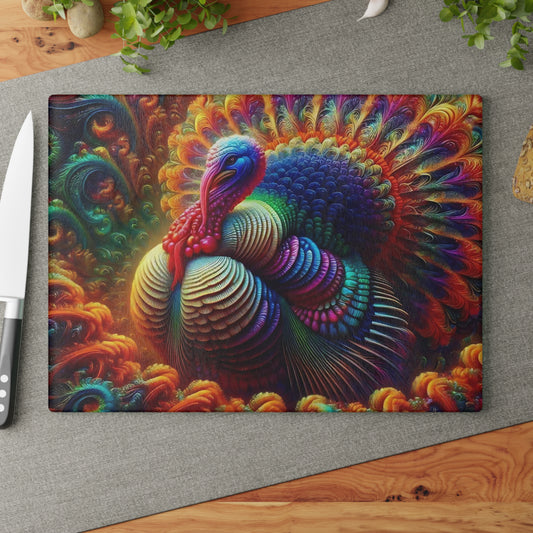 🦃 Rainbow Turkey Cutting Board – Festive Flair for Your Fall Kitchen 🍂