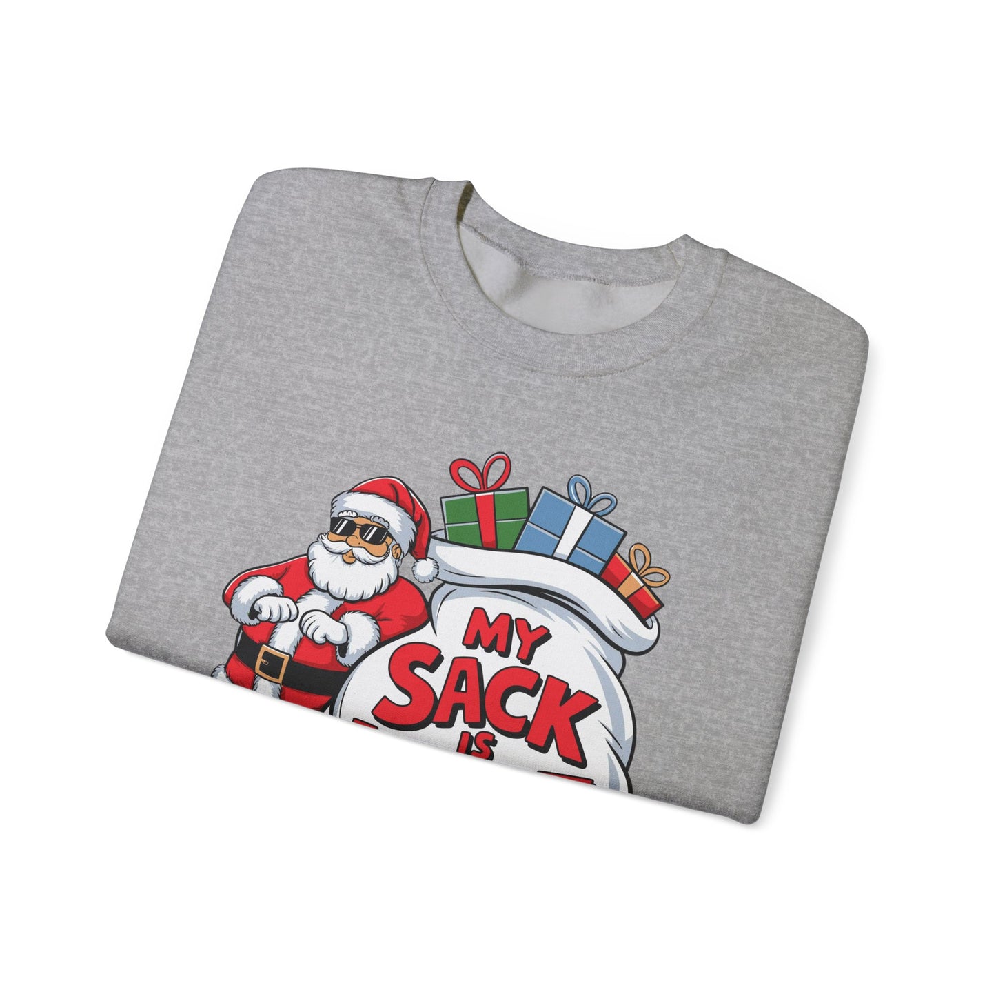 🎅😂 My Sack Is Huge Sweatshirt – Funny Santa Christmas Pullover for Men