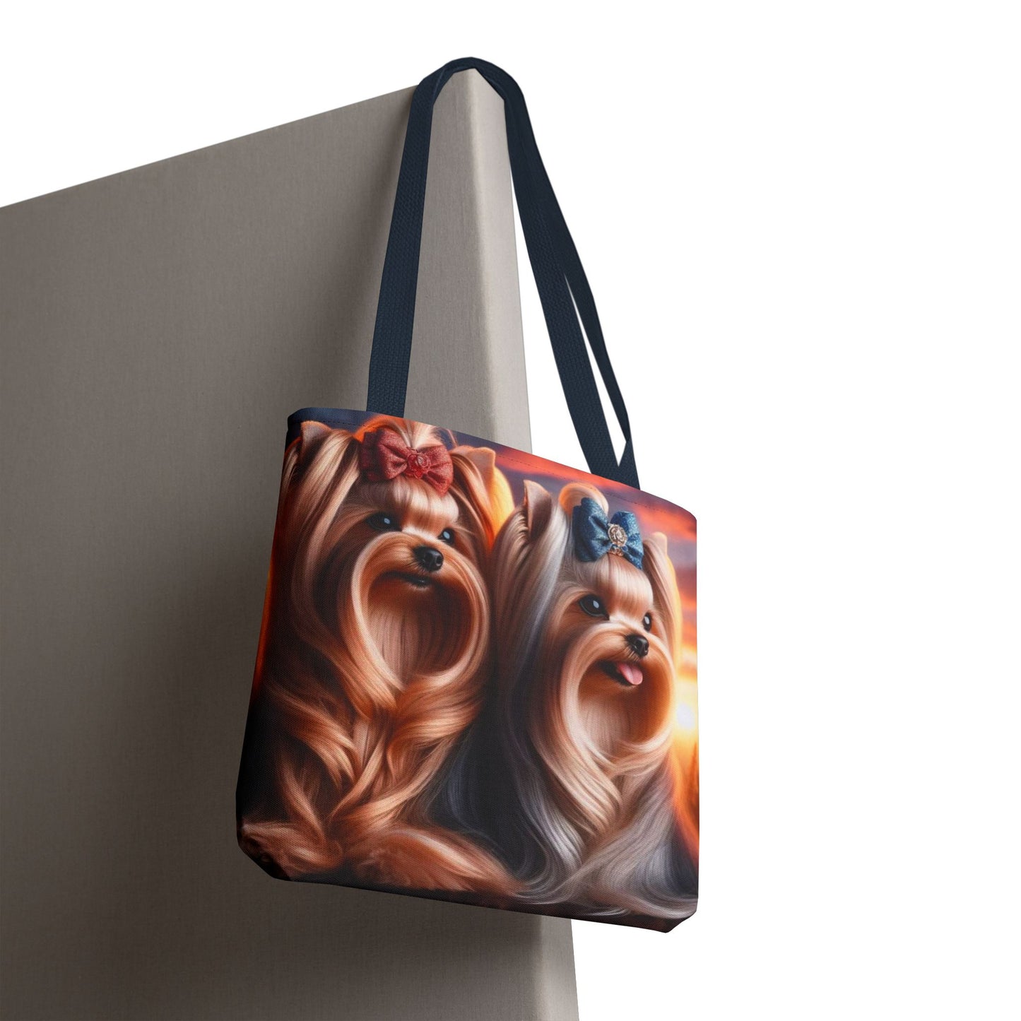 Bolsa de tela Yorkshire Terrier: un bonito regalo para amantes de los perros, bolsa de compras reutilizable, accesorio para amantes de las mascotas, elegante bolso de mano para uso diario.