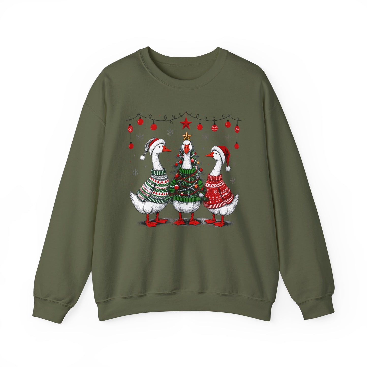 🎄🪿 Goosemas Sweater Flock Sweatshirt – Festive Geese in Cozy Knits