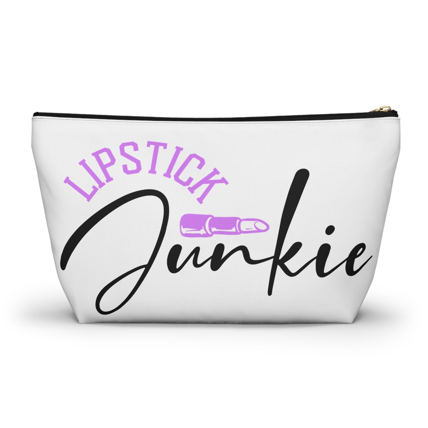 Accessory Pouch – "Lipstick Junkie" Purple Makeup Bag