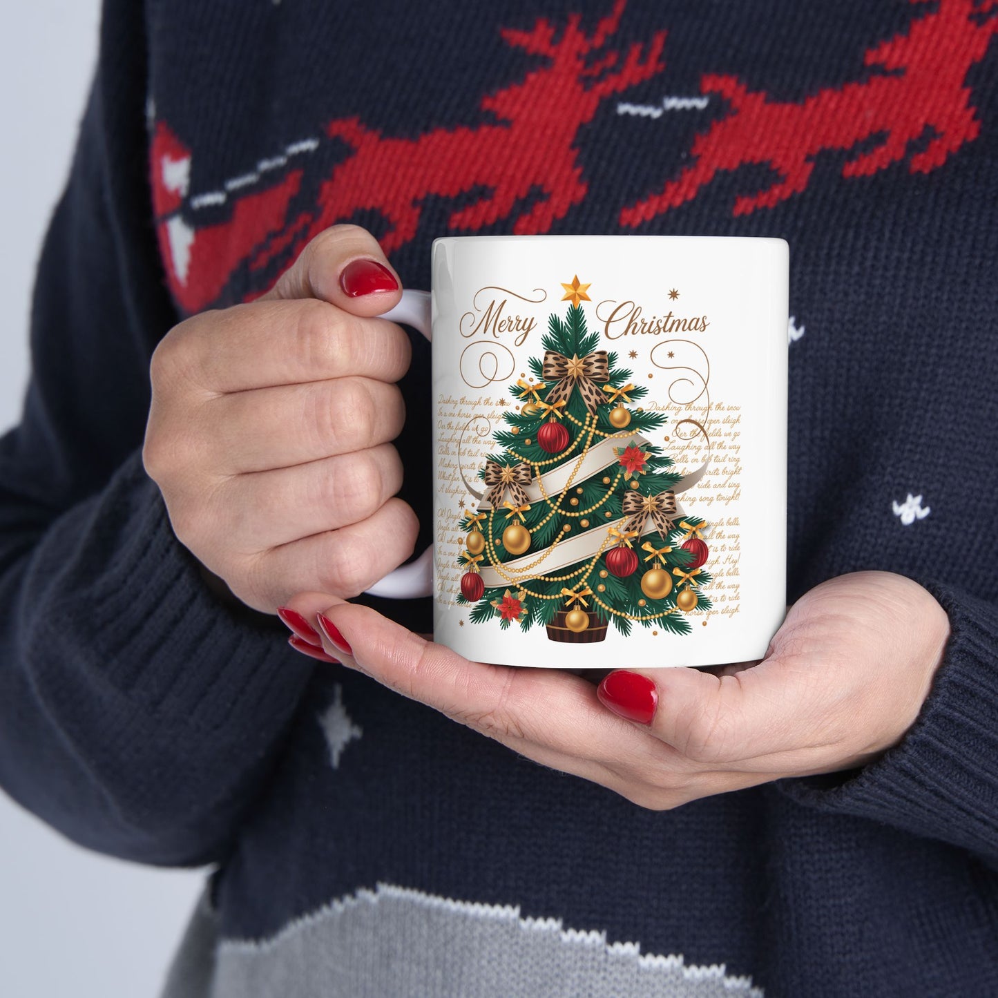 🎄✨ Merry Christmas Tree – Festive Evergreen Coffee Cup ☕