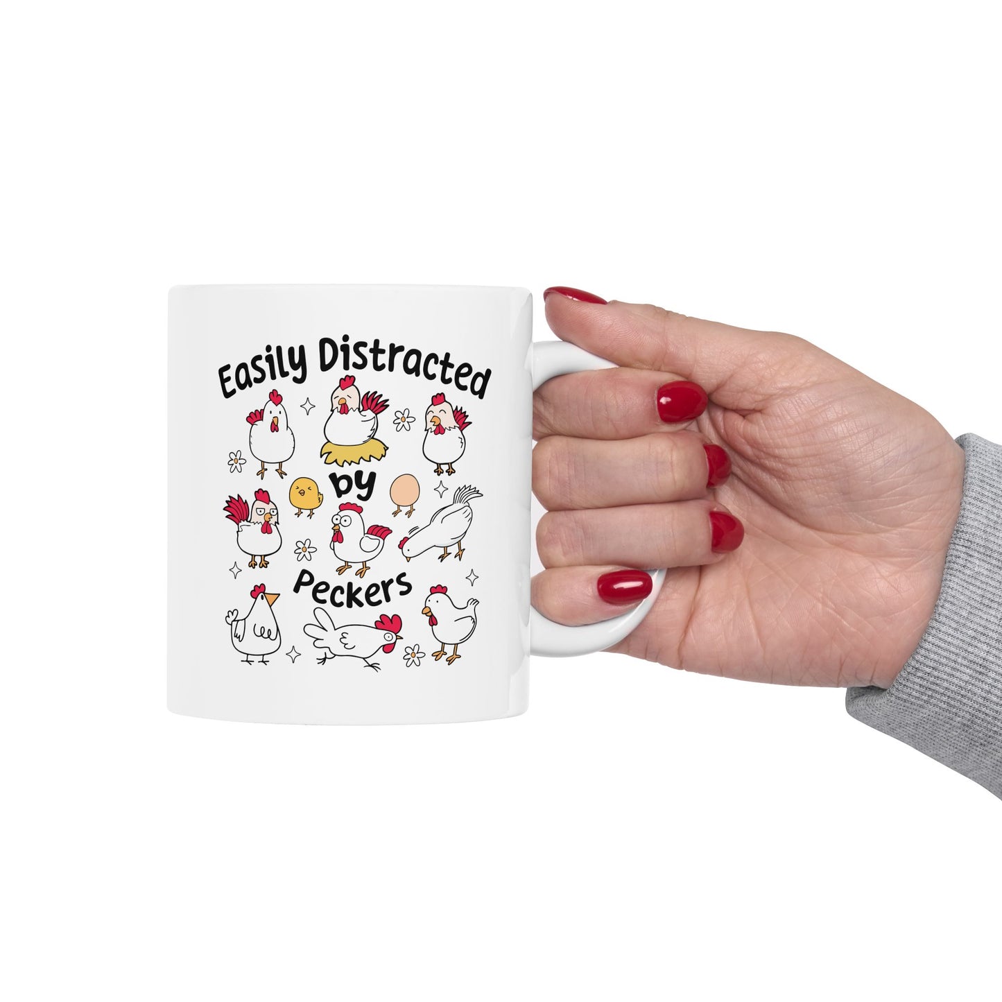 🐔 Funny Chicken Mug – Quirky Hens, Eggs & Daisies for the Chicken Obsessed! 🌼🥚