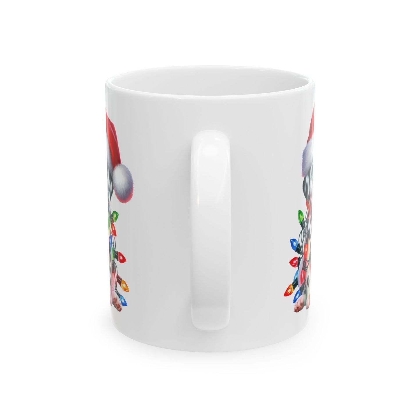 Dalmatian Christmas Lights Mug – Personalized Holiday Cheer in Every Sip 🎅🌟