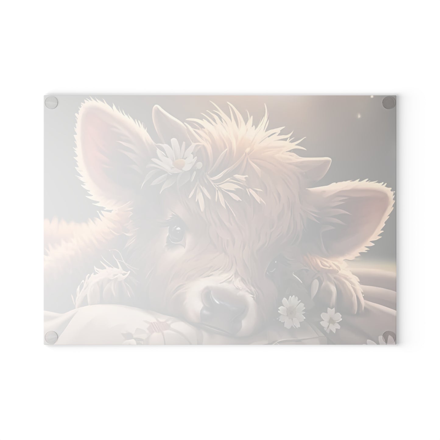 🐮🌼 Daisy Highland Calf Cutting Board – Country Charm with Sweet Simplicity 🌸🐮