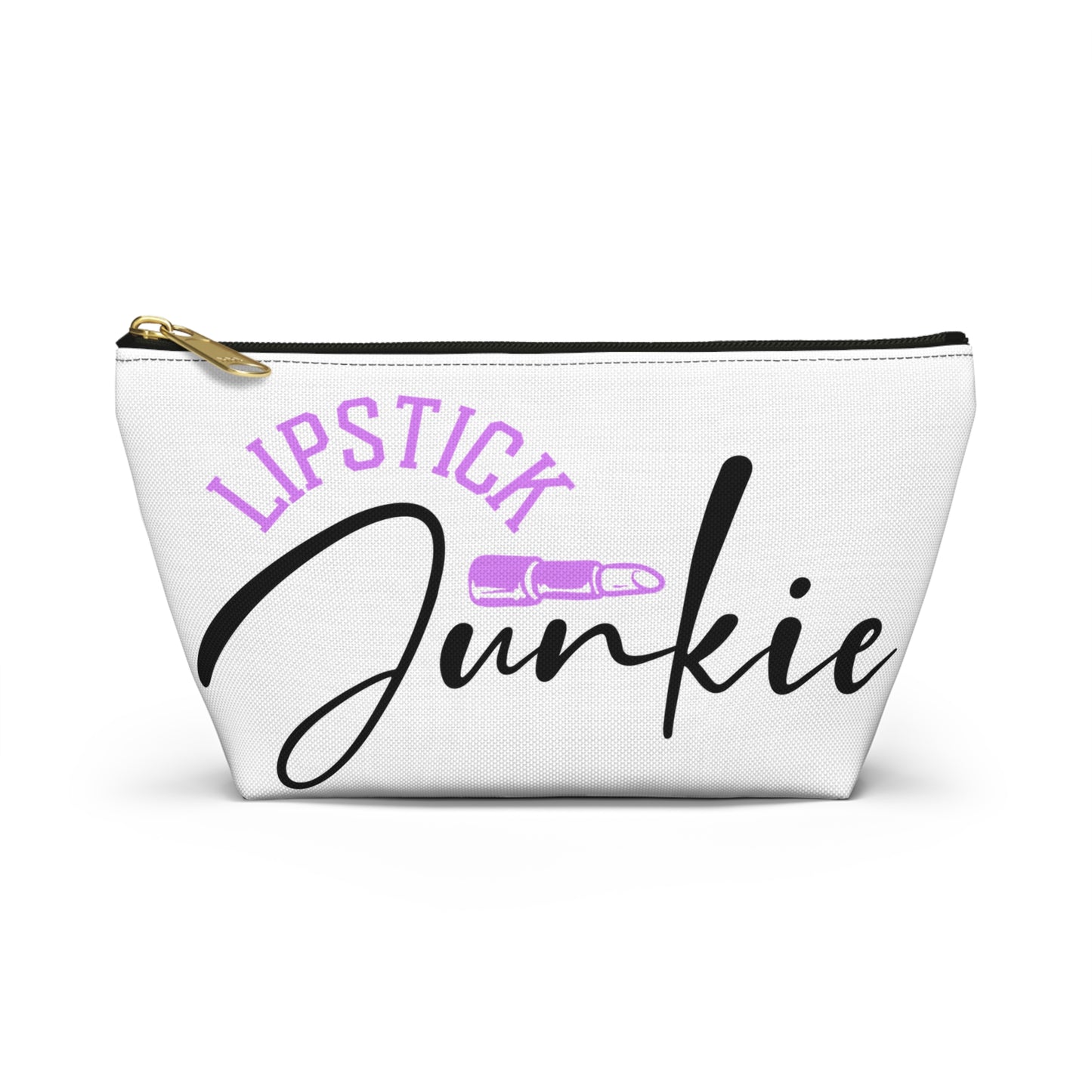 Accessory Pouch – "Lipstick Junkie" Purple Makeup Bag